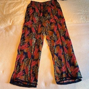 Multi color Time and Tru pull on pants, fringe detail on front, size M, 8-10